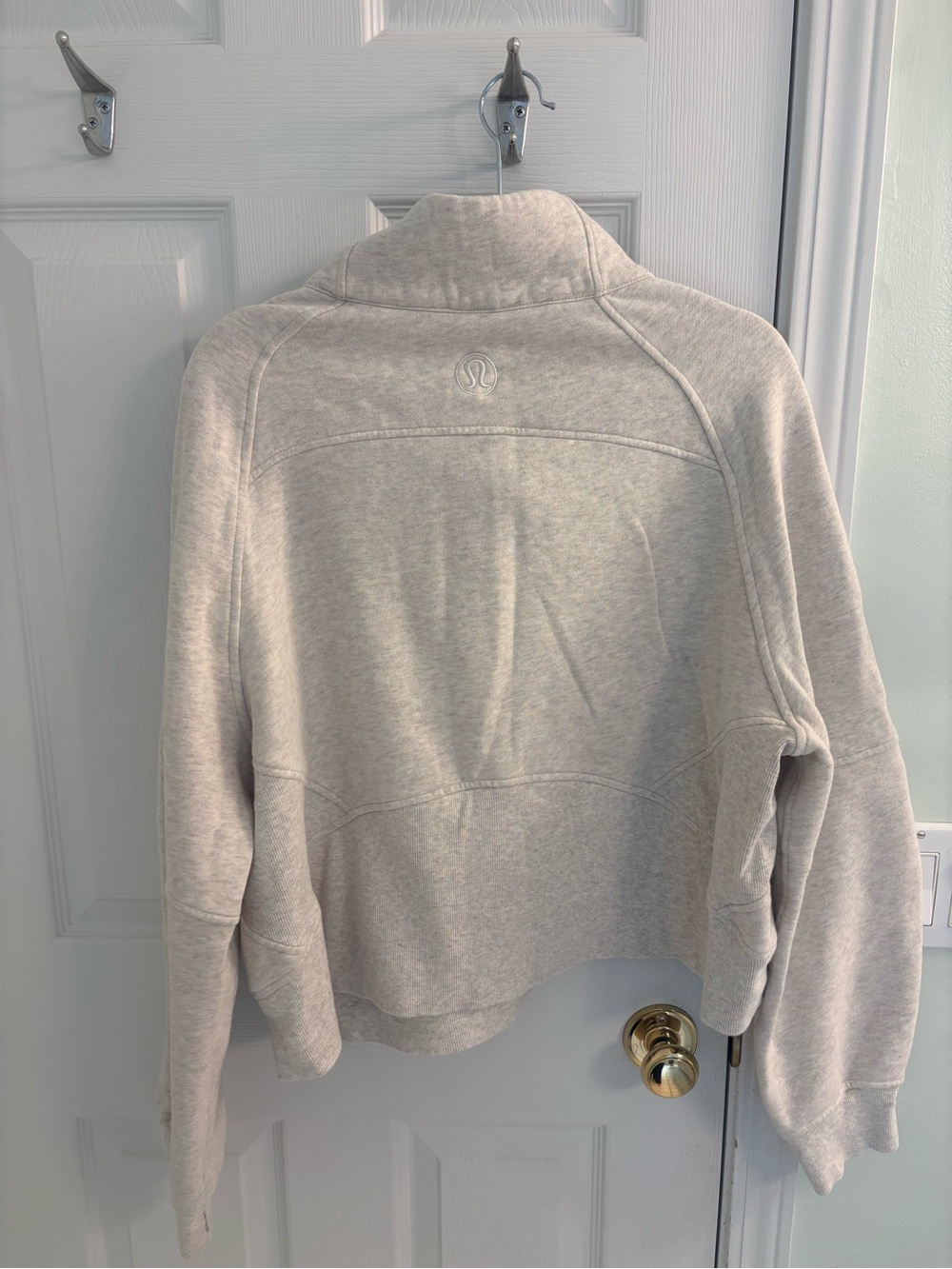 lululemon athletica Cropped Half-Zip Funnel Neck Sweater — Oatmeal - Picture 2 of 7